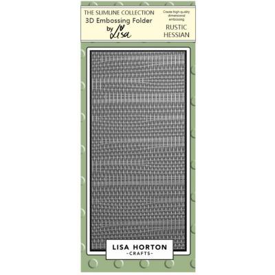 Lisa Horton Crafts 3D Embossing Folder - Rustic Hessian